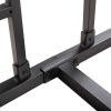 Queen Size Bed Frame Metal Heavy Duty Iron Beds Frames - black XH