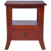 Bedside Cabinet Classical Brown Solid Mahogany Wood