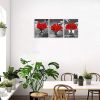 Red Rose Pictures for Living Room Black and Red Wall Art Modern Artwork for Bedroom Bathrooms Decor