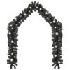 Christmas Garland with LED Lights 787.4" Black