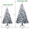 7ft Pvc Flocking Christmas Tree 1300 Branches Automatic Tree--YS