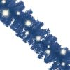 Christmas Garland with LED Lights 393.7" Blue