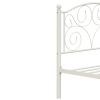 Twin Size Unique Flower Sturdy System Metal Bed Frame with Headboard and Footboard