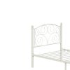 Twin Size Unique Flower Sturdy System Metal Bed Frame with Headboard and Footboard