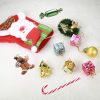 16Pcs Mini Christmas Stockings Bulk 3D Santa Snowman Reindeer Element Treat Bags Silverware Holders Hanging Socks Tree Decorations