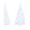 Artificial Half Christmas Tree with Stand White 70.8" PVC