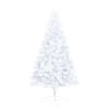 Artificial Half Christmas Tree with LED&Stand White 59" PVC