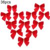 36Pcs 6cm Solid Color Bowknot Christmas Tree Garland Party Ornament Decoration