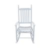 wooden porch rocker chair white