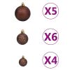 61 Piece Christmas Ball Set with Peak and 150 LEDs Gold&Bronze