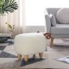 Kids Decorative Animal Sofa Stool, Ottoman Bedroom Furniture, Little Sheep Kids Footstool, Home Cartoon Chair with Solid Wood Legs, Decorative Footsto