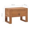 Bedside Cabinet 19.7"x11.8"x13.8" Solid Teak Wood