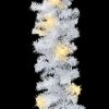 Christmas Garland with LED Lights 197" White