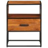 Bed Cabinet 15.7"x11.8"x19.7" Solid Acacia Wood