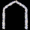 Christmas Garland with LED Lights 197" White