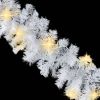 Christmas Garland with LED Lights 197" White