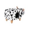 Animal storage stool for kids, ottoman bedroom furniture, cow style kids footstool