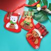 16Pcs Mini Christmas Stockings Bulk 3D Santa Snowman Reindeer Element Treat Bags Silverware Holders Hanging Socks Tree Decorations