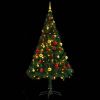 Artificial Christmas Tree with Baubles and LEDs Green 59.1"