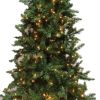 7.5ft Flocking Tied Light Christmas Tree--YS