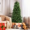 7.5ft Flocking Tied Light Christmas Tree--YS