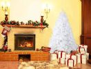 6 FT Premium Spruce Artificial Christmas Tree w/Metal Stand, White