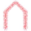 Christmas Garland with LED Lights 393.7" Pink