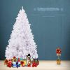 8 Ft High Christmas Tree 1500 Tips Decorate Pine Tree W/ Metal Legs, White