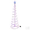 5 Ft Lighted Spiral Christmas Tree Light Multi Color 182 LED Outdoor Yard Decor