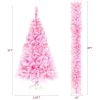 Pre-lit Artificial Christmas 2-Piece Set, 5FT Pink Christmas Tree with 6 feet Garland