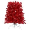 6FT Hinged Fraser Fir Artificial Fir Bent Top Christmas Tree, Bendable Santa Hat Style Christmas Tree Holiday Decoration w/1,250 Lush Branch Tips, 300