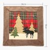 1Pcs Christmas Pillowcase Elk Tree Printing Decoration Square Pillow Cover Household Supplies for Sofa