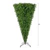 Upside Down Green Christmas Tree, with LED Warm White Lights, Reinforced Metal Base & Easy Assembly 6ft, w/1,000 Lush Branch Tips, 360 LED Lights