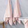 100% Cotton Soft Bath Towels Set | Quick Dry and Highly Absorbent, Textured Bath Towels 27" x 54" (4 Pack)