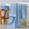 100% Cotton Soft Bath Towels Set | Quick Dry and Highly Absorbent, Textured Bath Towels 27" x 54" (4 Pack)