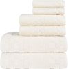 DIAOJIA Bath Towels Gray Towel Soft 6 Piece