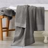 100% Cotton Soft Bath Towels Set | Quick Dry and Highly Absorbent, Textured Bath Towels 27" x 54" (4 Pack)