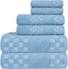 DIAOJIA Bath Towels Gray Towel Soft 6 Piece