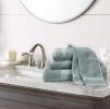 GLAMBURG Ultra Soft 8 Piece Towel Set - 100% Pure Ring Spun Cotton, Contains 2 Oversized Bath Towels 27x54, 2 Hand Towels 16x28, 4 Wash Cloths 13x13