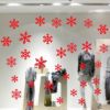 3Pcs Christmas Snowflake Adhesive Wall Sticker Shop Window Decal Decorations