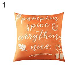 1Pcs Throw Pillow Covers Wear-resistant Dust-proof Linen Halloween Pumpkin Print Throw Cushion Home Office Hotel Decoration (Color: 1#)