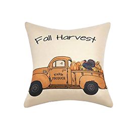 1Pcs Throw Pillow Covers Wear-resistant Dust-proof Linen Halloween Pumpkin Print Throw Cushion Home Office Hotel Decoration (Color: 2#)