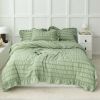 4 Season Seersucker Comforter Set Soft Breathable Ruffle Bedding Set 2/3 Pieces