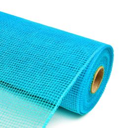 10" x 10 YDS Deco Poly Mesh Ribbon Christmas Halloween Holiday Decor Ribbon (Color: Turquoise)