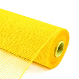 10" x 10 YDS Deco Poly Mesh Ribbon Christmas Halloween Holiday Decor Ribbon (Color: Yellow)