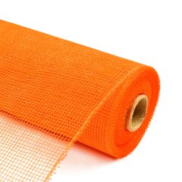 10" x 10 YDS Deco Poly Mesh Ribbon Christmas Halloween Holiday Decor Ribbon (Color: Orange)