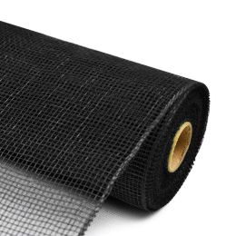 10" x 10 YDS Deco Poly Mesh Ribbon Christmas Halloween Holiday Decor Ribbon (Color: Black)