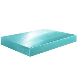 Soft Silky Satin Bed Sheet Set Pillowcase Solid Deep Pocket Flat Fitted Sheet (Color: Cyan, size: Full)