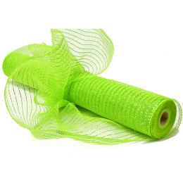 21"/10" x 10 YDS Deco Mesh Ribbon For Wedding Christmas Decorations Mesh Roll (Color: Apple Green, size: 21" x 10 YDS)