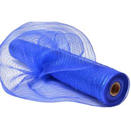 21"/10" x 10 YDS Deco Mesh Ribbon For Wedding Christmas Decorations Mesh Roll (Color: Royal Blue, size: 21" x 10 YDS)